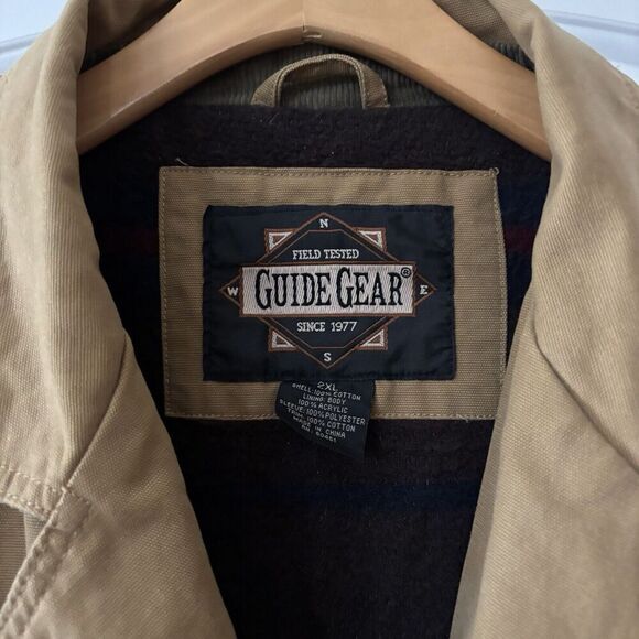 Barn Coat Jacket Mens 2XL Brown Canvas Flannel Lined Barn Vintage Chore - Picture 5 of 9